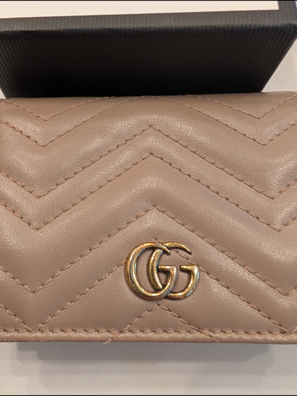 Gucci Marmont Chevron Matelassé Small Wallet - Porcelain Rose - Picture 3 of 11